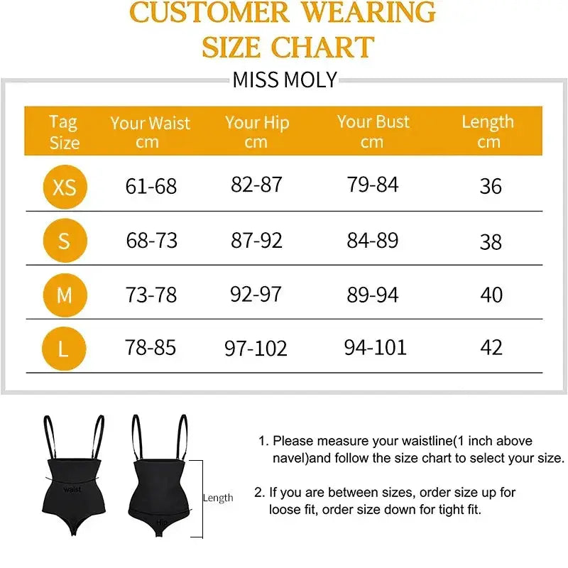 High Waist Thong Bodysuit Shapewear for Tummy Control