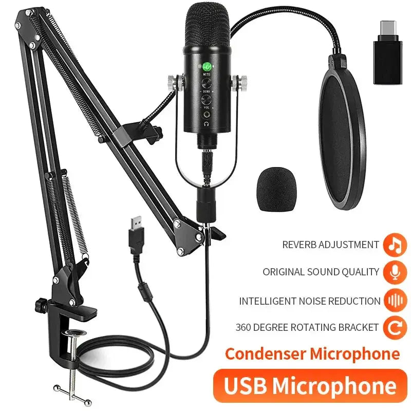 USB Condenser Microphone For Professional Podcasting