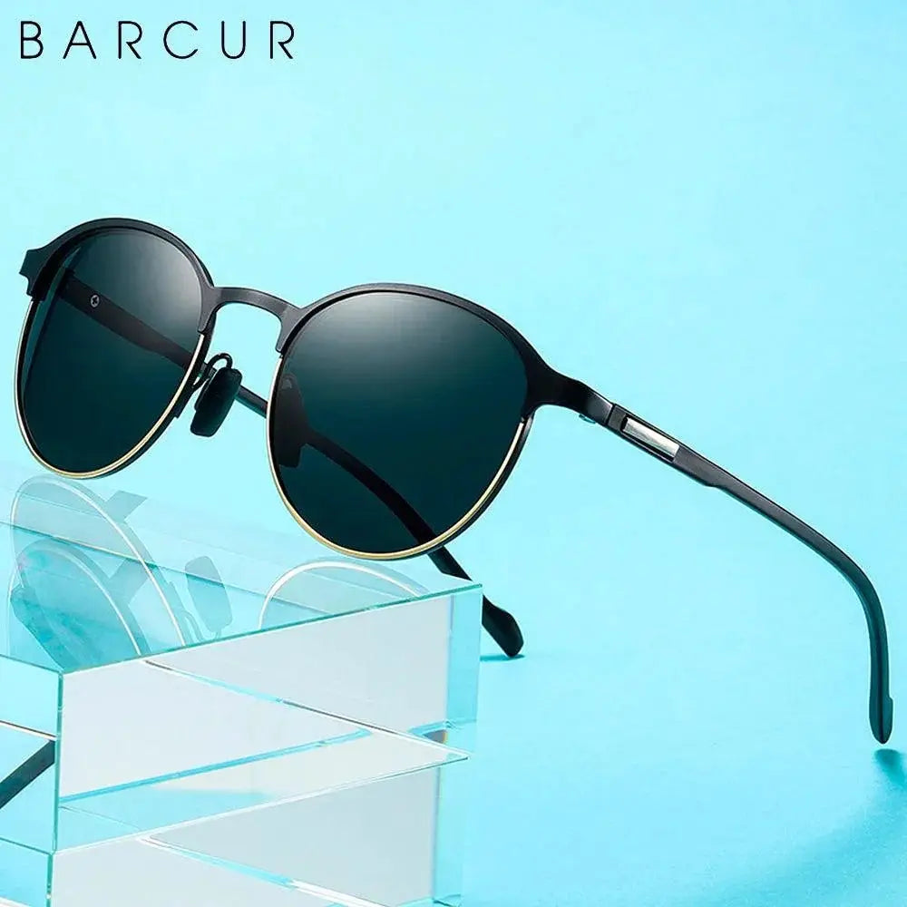Stylish Polarized Round Sunglasses for Women TR90 Temples