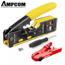 AMPCOM Ethernet Cable Crimper Professional Pass Through Tool