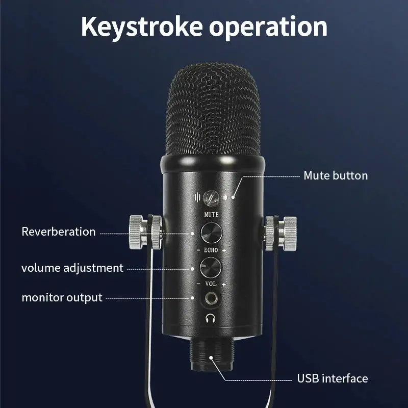USB Condenser Microphone For Professional Podcasting