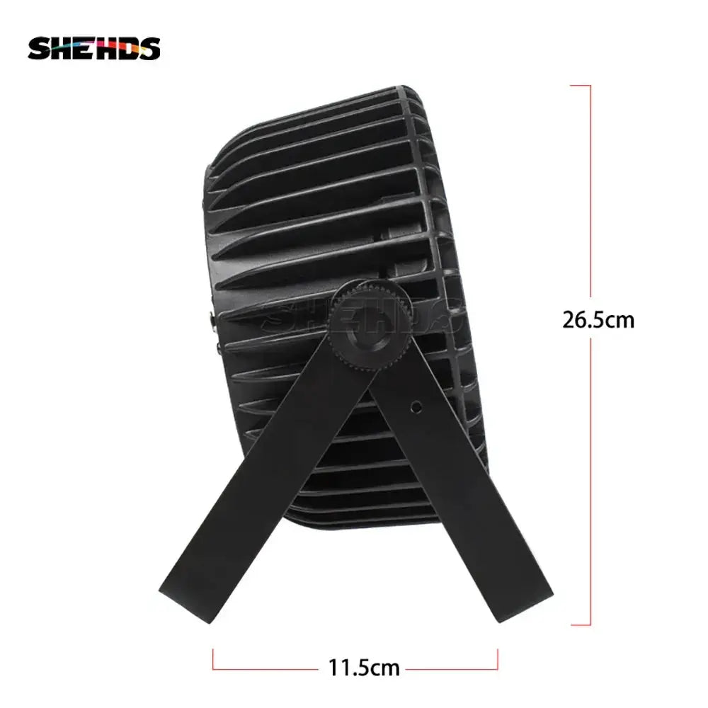 Shehds 4pcs Aluminum Alloy LED Flat Par DMX512 Stage Lights