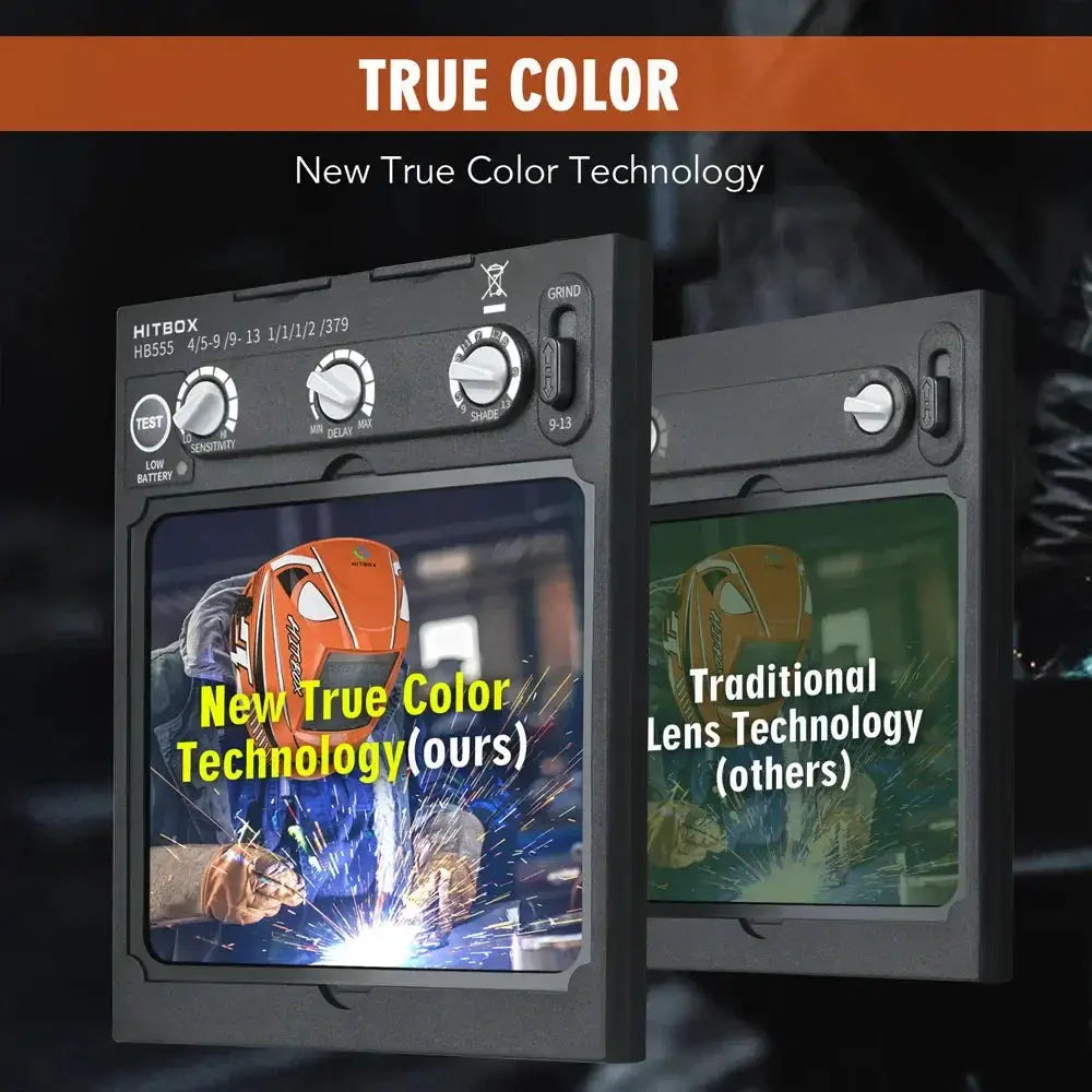 Hitbox Auto Darkening Welding Helmet With Viewing Screen