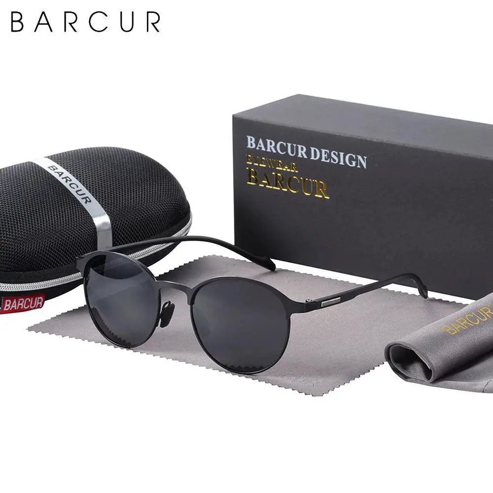Stylish Polarized Round Sunglasses for Women TR90 Temples