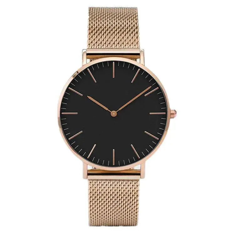 Rose Gold Quartz Steel Watch Luxury Timepiece for Ladies