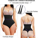 High-Waist Thong Bodysuit Shapewear for Tummy Control