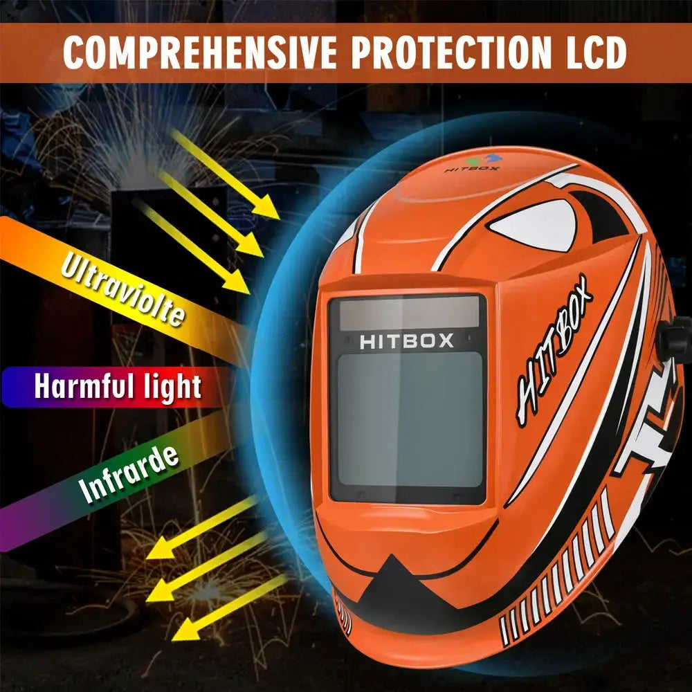 Hitbox Auto Darkening Welding Helmet With Viewing Screen