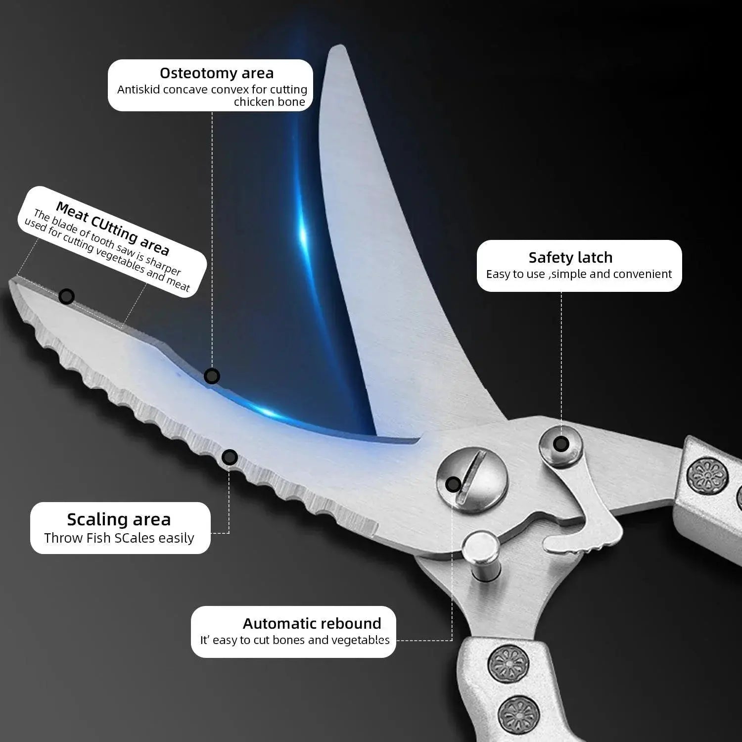 Ultimate Kitchen Shears Multi Use Cooking Tool Performance