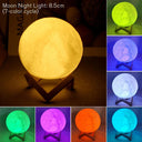 LED Moon Lamp: 8cm Battery-Powered Night Light for Kids Decor