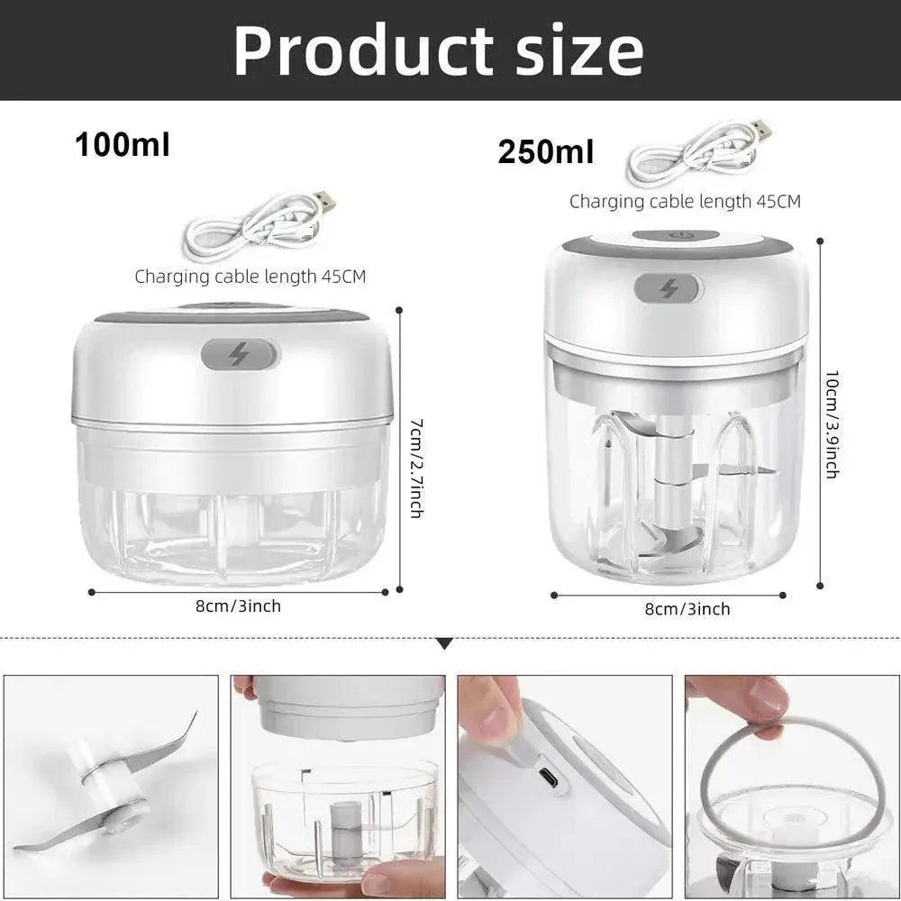 Electric Mini Food Processor Meal Prep Chopper And Grinder