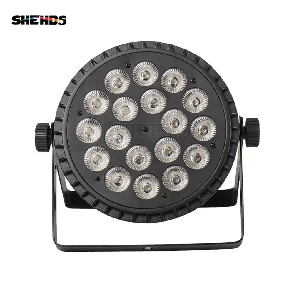 Shehds 4pcs Aluminum Alloy LED Flat Par DMX512 Stage Lights