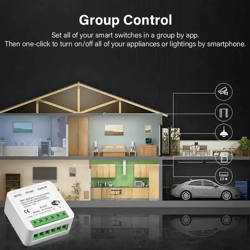WiFi Smart Mini Switch For Home Automation Voice Control