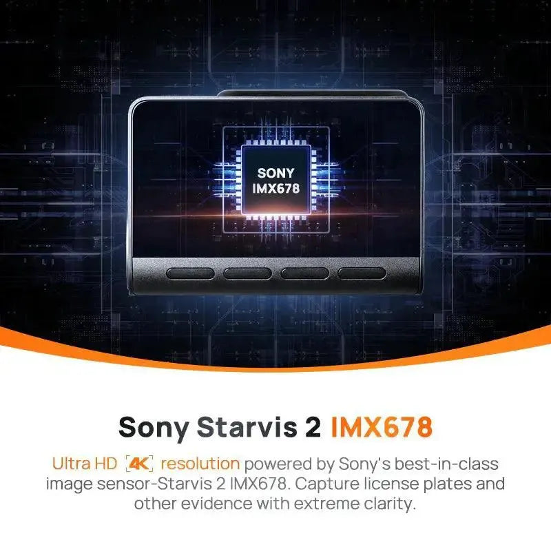 A810 Ultra HD Dash Cam 4K Sony Starvis 2 IMX678 Sensor