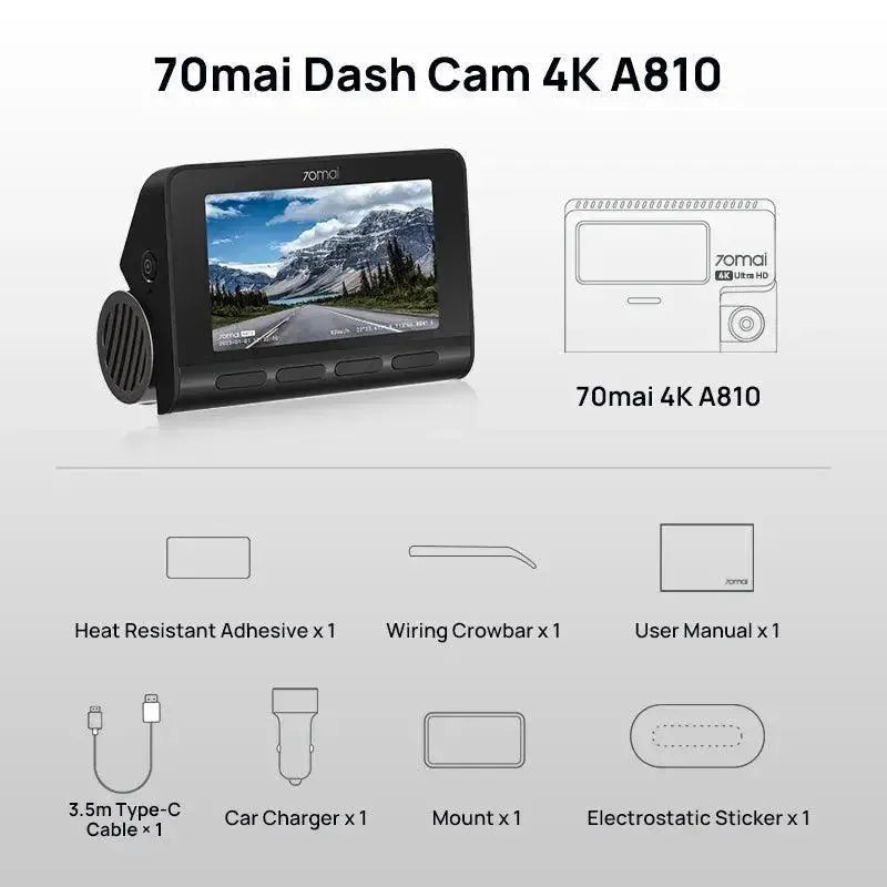 A810 Ultra HD Dash Cam 4K Sony Starvis 2 IMX678 Sensor