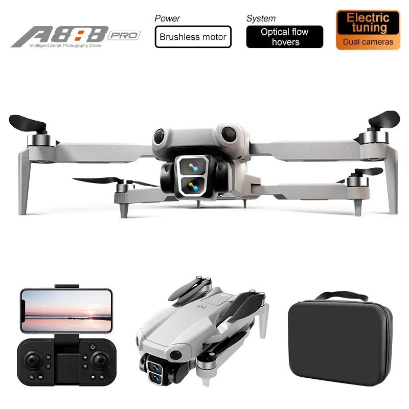 A888 Pro Drone 4K Dual Camera Quadcopter With Optical Flow Localization