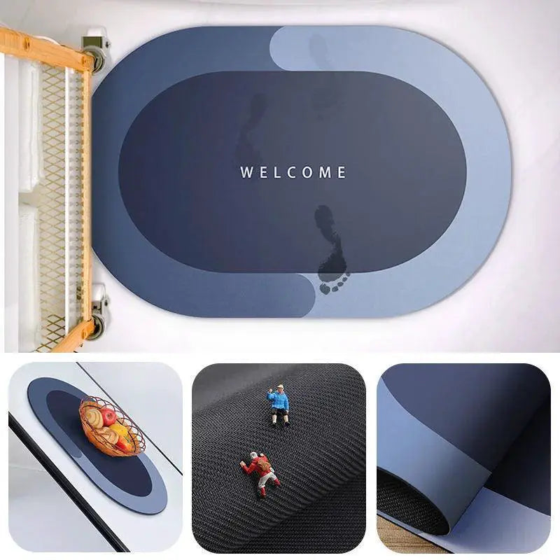 Absorbent Shower Bath Mat Ultimate Water Absorption Non Slip