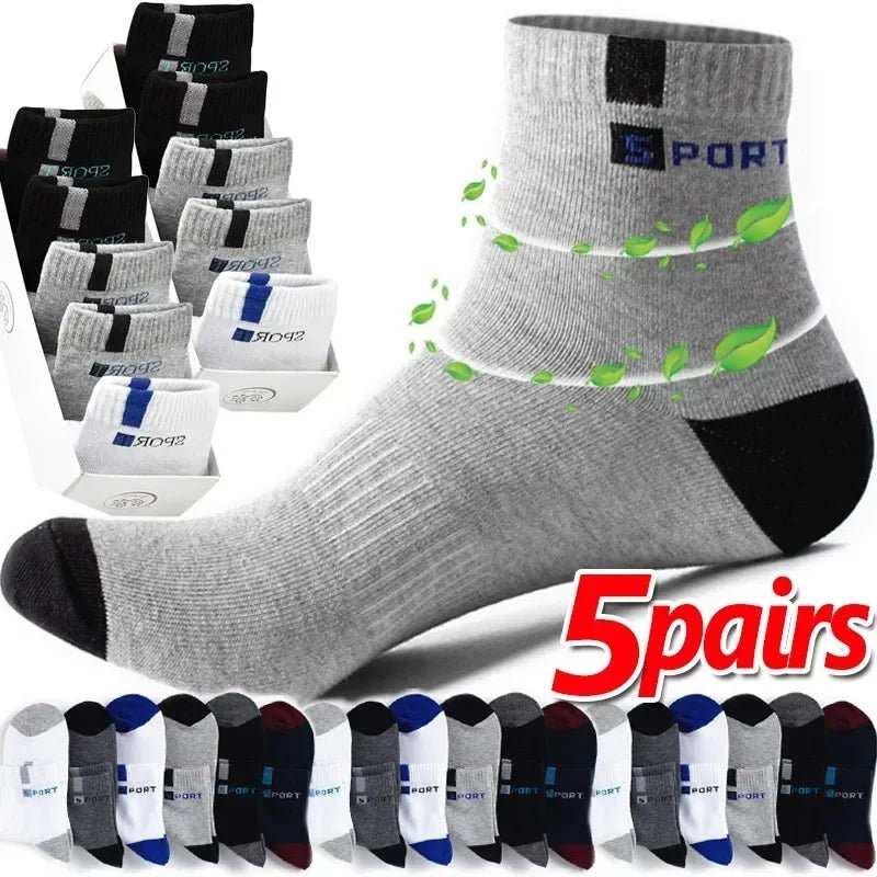 AceStride Mens Cotton Socks - Breathable Soft Running Socks For Everyday Comfort
