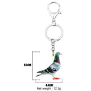 Acrylic Carrier Pigeon Keychains Trendy Bird Bag Charms