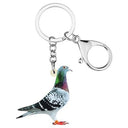Acrylic Carrier Pigeon Keychains Trendy Bird Bag Charms