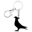 Acrylic Carrier Pigeon Keychains Trendy Bird Bag Charms