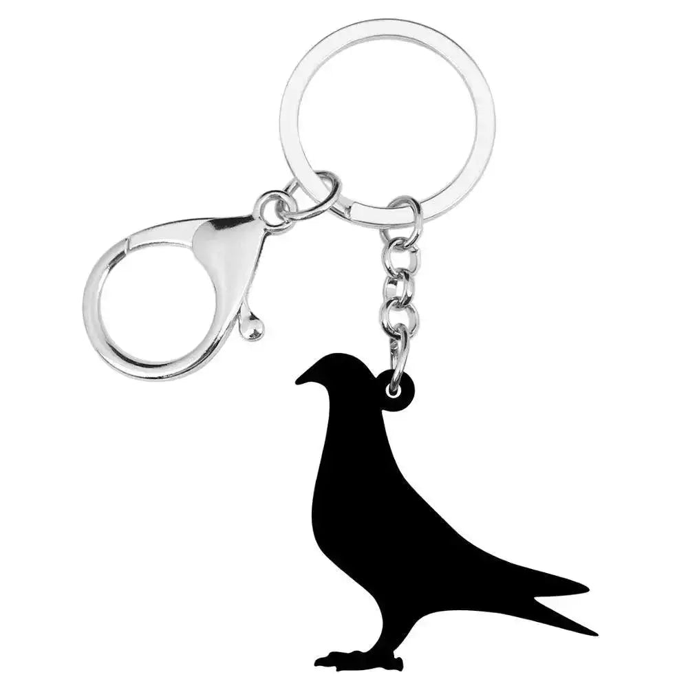 Acrylic Carrier Pigeon Keychains Trendy Bird Bag Charms