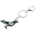 Acrylic Carrier Pigeon Keychains Trendy Bird Bag Charms