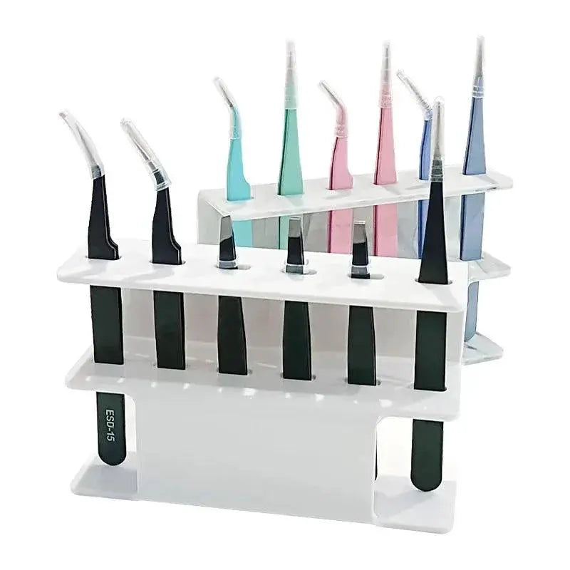Acrylic Eyelash Tweezers Stand Professional Tool Organizer
