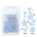 Acrylic Flower Nail Art Set Sparkling Rhinestones Gems Kit