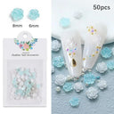 Acrylic Flower Nail Art Set Sparkling Rhinestones Gems Kit