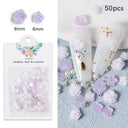Acrylic Flower Nail Art Set Sparkling Rhinestones Gems Kit