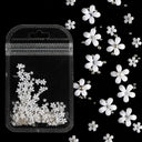 Acrylic Flower Nail Art Set Sparkling Rhinestones Gems Kit