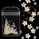 Acrylic Flower Nail Art Set Sparkling Rhinestones Gems Kit