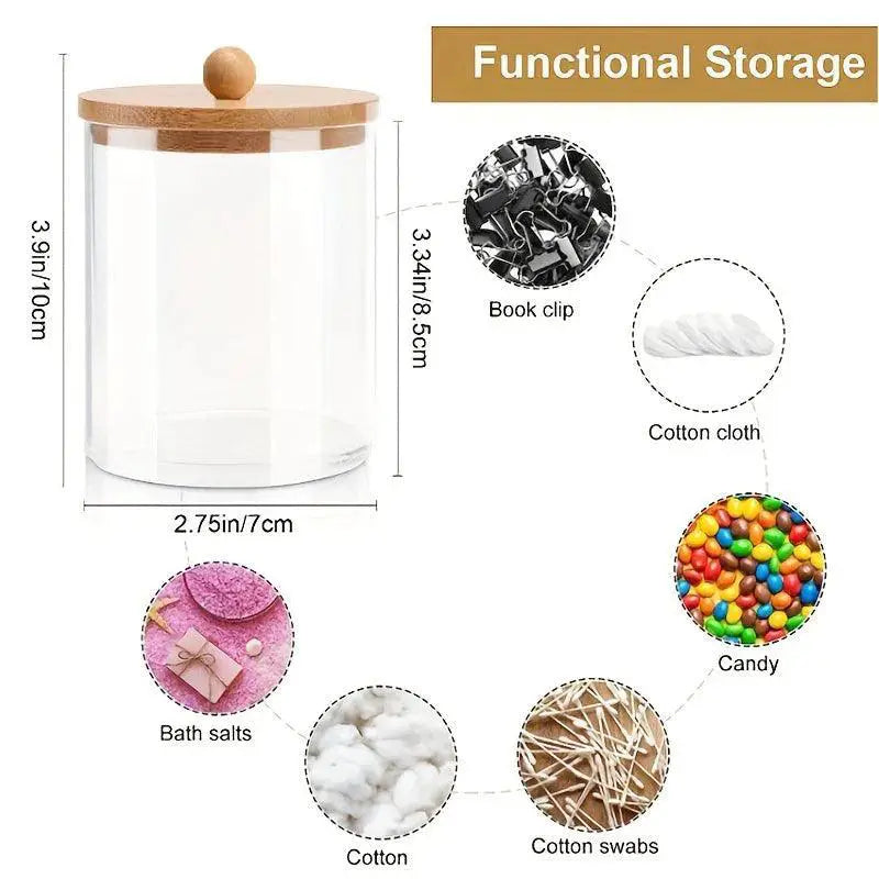 Acrylic Qtip Holder And Makeup Organizer Elegant Storage