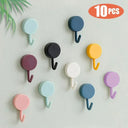 10 Pack Adhesive Wall Hooks For Kitchen Bathroom Office