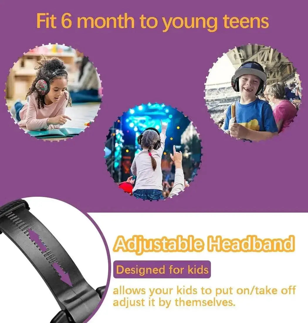 Adjustable Cartoon Ear Muffs for Kids Hearing Protection