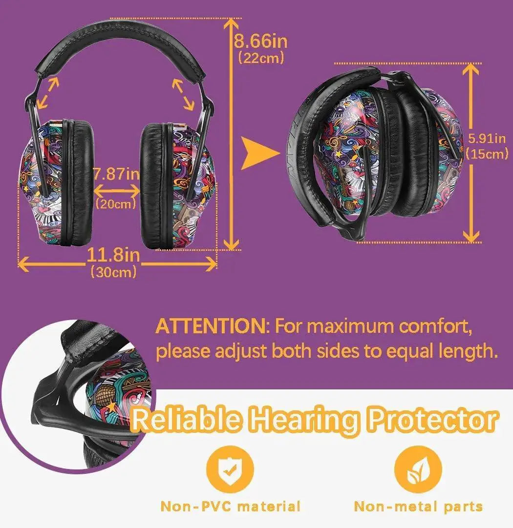 Adjustable Cartoon Ear Muffs for Kids Hearing Protection