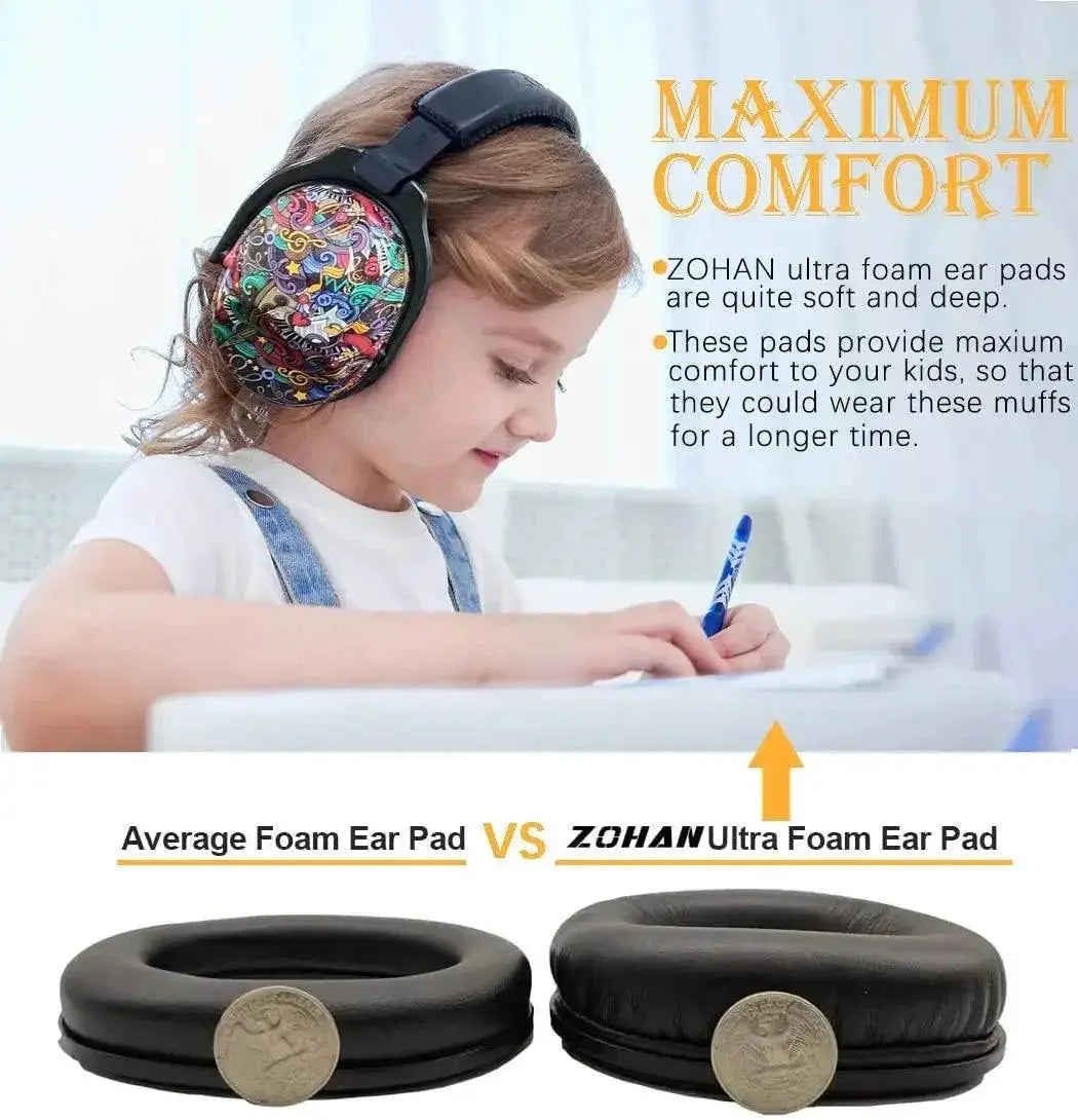 Adjustable Cartoon Ear Muffs for Kids Hearing Protection