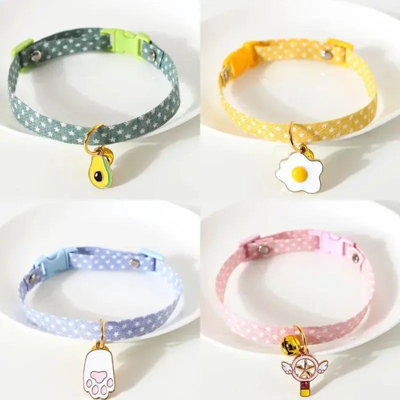 Adjustable Kitten Collar With Bell Cute Cat Accessories