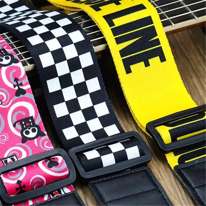 Adjustable Yellow Guitar Strap Belt For Electric Bass