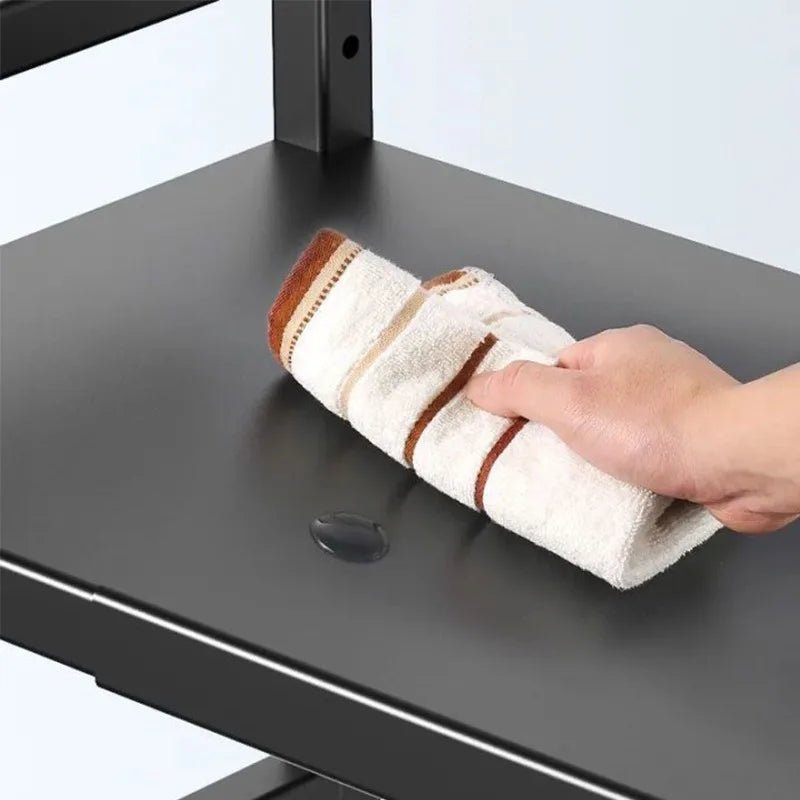 Adjustable Microwave Oven Rack With Cutting Board Stand For Kitchen Storage Plus