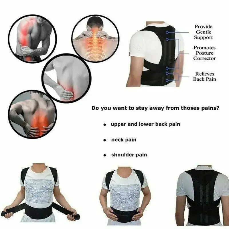 Adjustable Posture Corrector for Pain Relief and Alignment