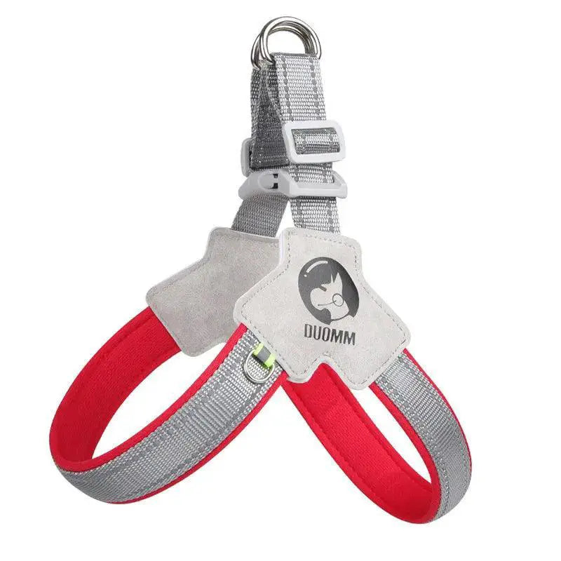 Adjustable Reflective Mesh Harness for French Bulldog