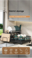 2-Tier Dish Drying Rack for Home Kitchen
