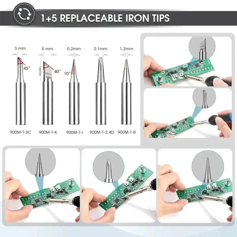 Adjustable Temperature Soldering Iron Kit Precision Tools