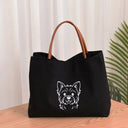 Durable Canvas Tote for Women Dog Lovers