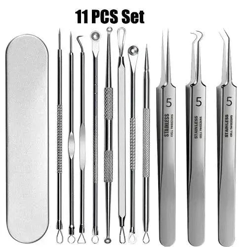 Advanced Blackhead Removal Tool Set with Precision Tweezers - OurLum.com