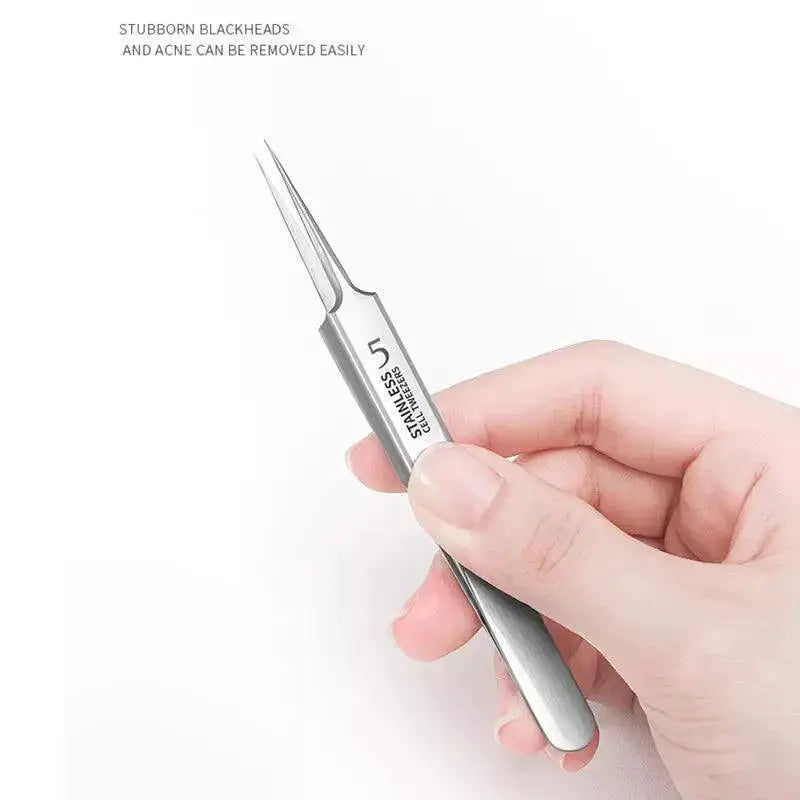Advanced Blackhead Removal Tool Set with Precision Tweezers - OurLum.com