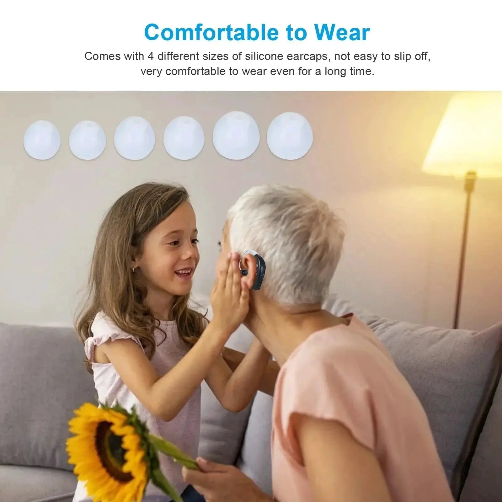Crystal Clear Sound Amplifier Hearing Aid Kit For Seniors