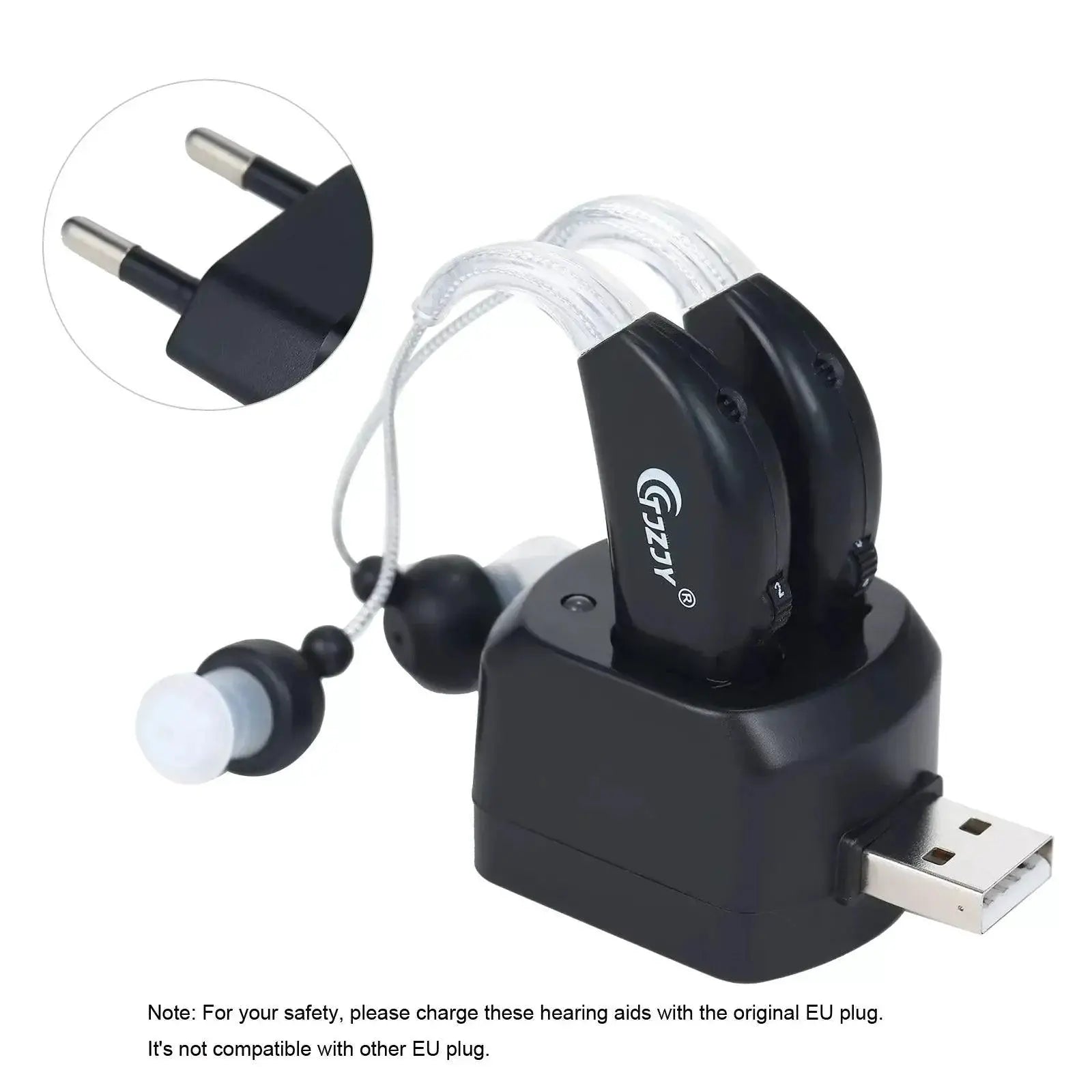 Crystal Clear Sound Amplifier Hearing Aid Kit For Seniors