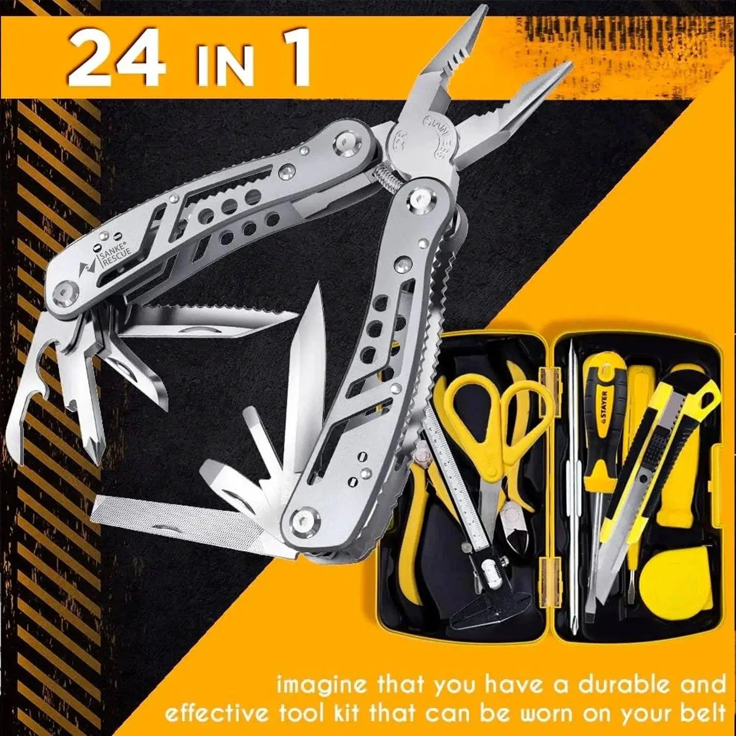 Adventure Gear Multitool Pocket Plier Army Knife Companion